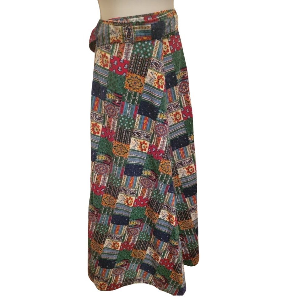 Adjustable Corduroy  Wrap Skirt One Size